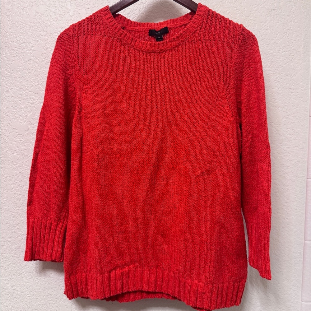 J. Crew Cotton Linen Blend Knit Sweater